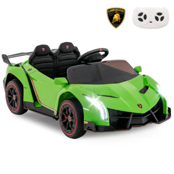 Total Tactic TQ10175US-GN 12V Licensed Lamborghini 4WD Kids Ride-on Sports Car with 2.4G Remote&#44; Green