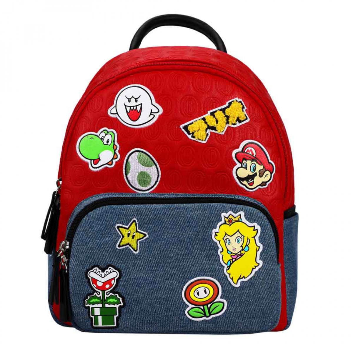 Nintendo 874382 12 in. Super Mario Bros. Patch Collage Backpack