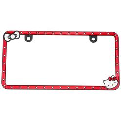 Hello Kitty 875070 Hello Kitty Bows-N-Bling License Plate Frame&#44; Red