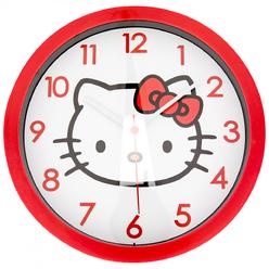Hello Kitty 875237 Hello Kitty Face Colorway Wall Clock&#44; Red & White