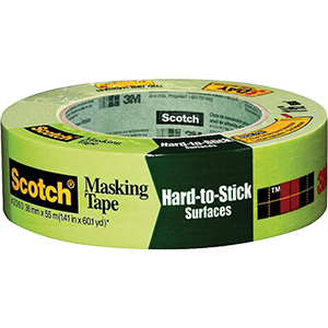 3M 021200720673 2060-1.5A-BK 1.5 in. x 60 yards Green Scotch Lacquer Masking Tape