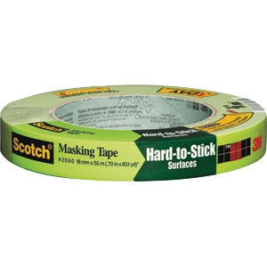 3M 2060-.75A-BK 0.75 x 60 yd Green Scotch Lacquer Masking Tape   Pack of 48