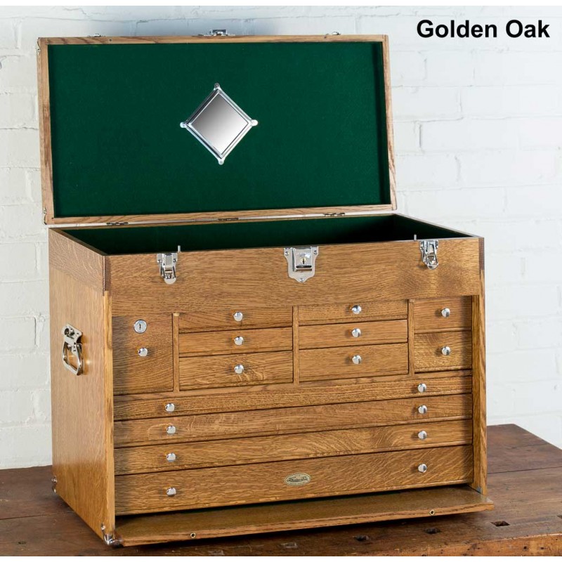 Gerstner GO-2613 Pro Series Wood Chest with 13 Drawers&#44; Golden Oak