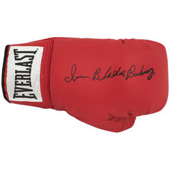 Schwartz Sports Memorabilia BARGLV505 Iran Barkley Signed Everlast Red Full Size Boxing Glove with Blade - Left-Hand