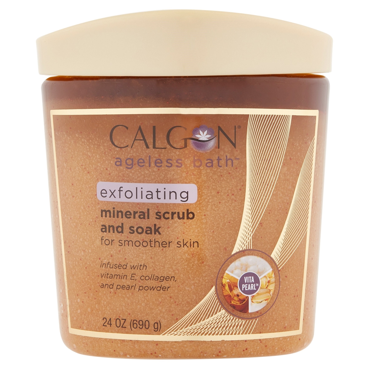 Calgon 465592 24 oz Ageless Exfoliating Mineral Scrub for Womens