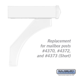 Salsbury Industries SalsburyIndustries  Replacement Arm Kit For Deluxe Post 1 Roadside Mailbox - White