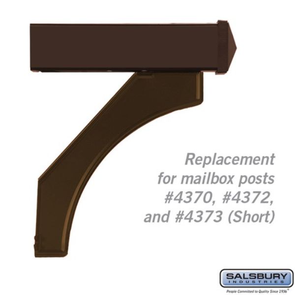 Salsbury Industries 4377BRZ Arm Kit Replacement for Deluxe Post for 1 Roadside Mailbox, Bronze