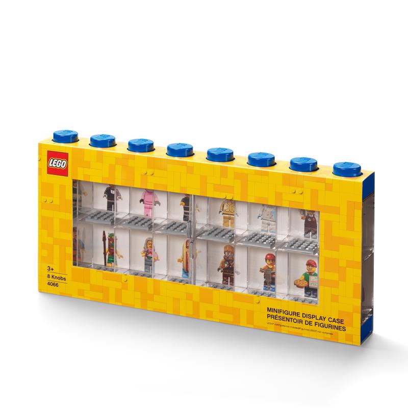 LEGO 9090581 Plastic Minifigure Display Case&#44; Blue & Clear