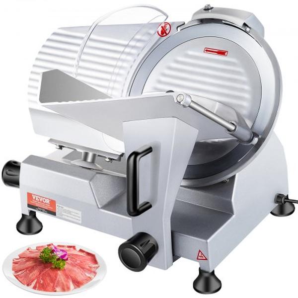 VEVOR SYDRQPJ250W1ZKZOVV1 320W Electric Deli Food Commercial Meat Slicer with 12 in. Carbon Steel Blade Electric Food