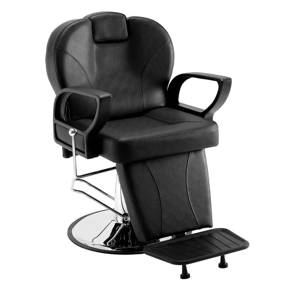 VEVOR SLYZ3322485Y2EKLKV0 Salon Chair&#44; Hydraulic Recliner Barber Chair for Hair Stylist&#44; Max Load Weight - 330 lbs - Black