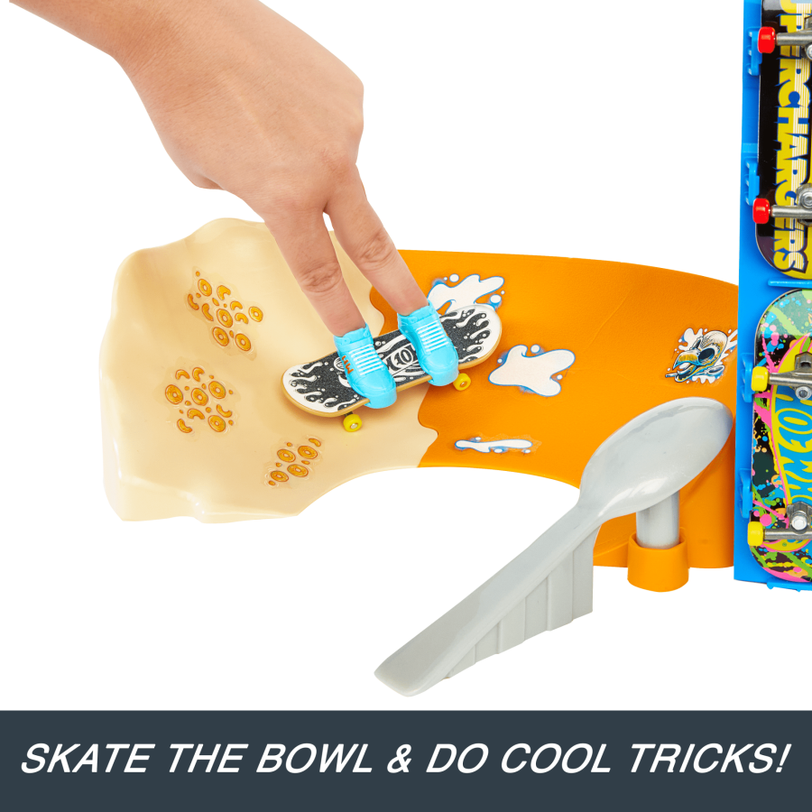 Mattel MTTHTP09 Hot Wheels Skate Tony Hawk Cereal Bowl Fingerboard Set&#44; 3 Piece