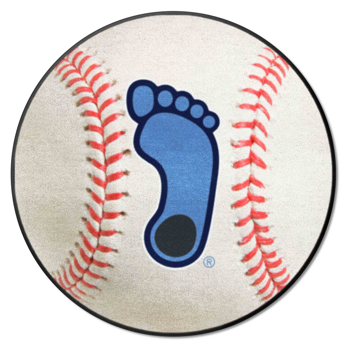 Fanmats 5007 27 in. Dia. North Carolina Tar Heels Baseball Rug - Tar Heel Logo&#44; White