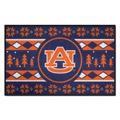 Fanmats 25804 19 x 30 in. Auburn Tigers Holiday Sweater Starter Mat Accent Rug&#44; Navy Blue
