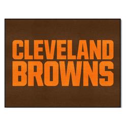 Fanmats 28732 34 x 42.5 in. Cleveland Browns All-Star Rug&#44; Brown
