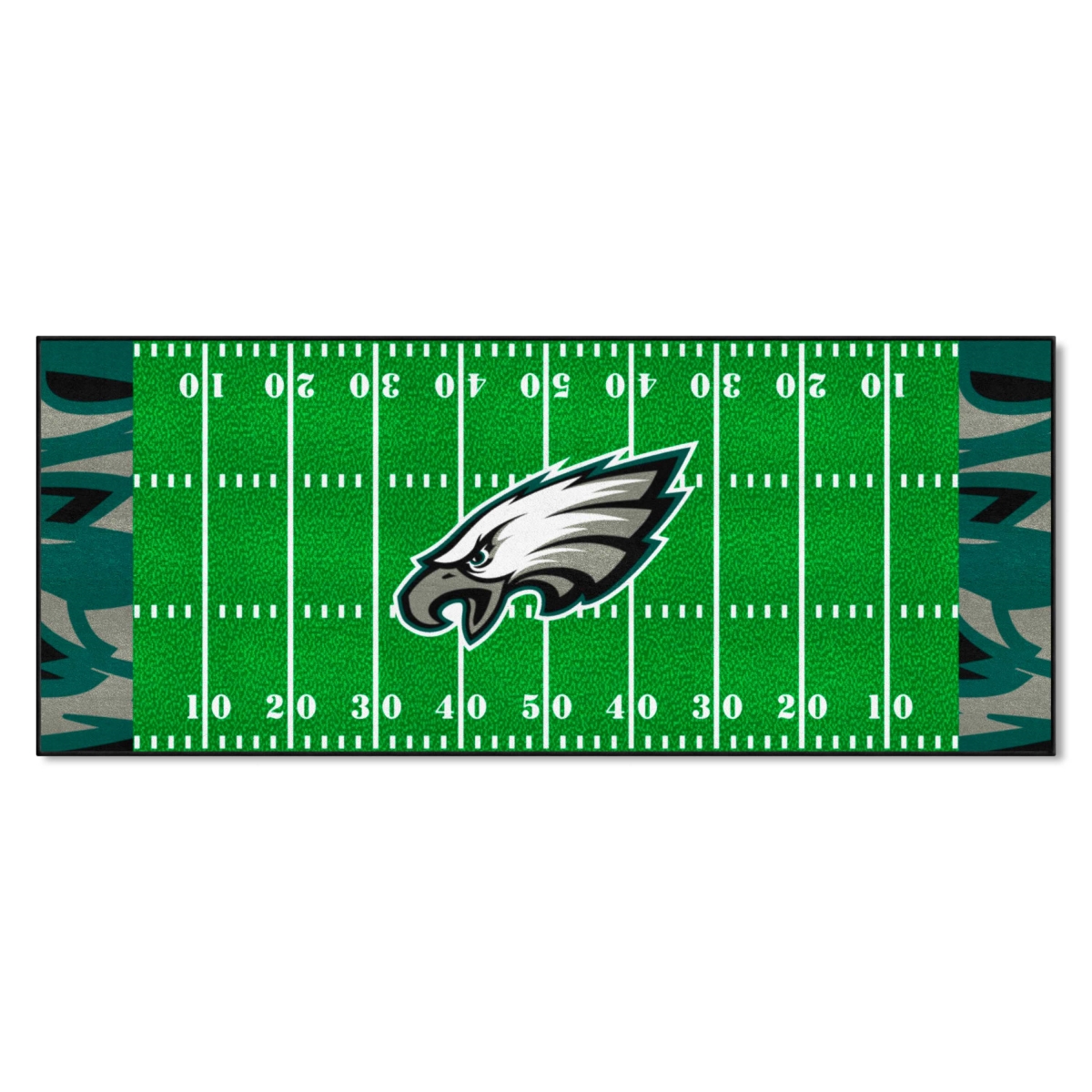 Fanmats 23346 30 x 72 in. Philadelphia Eagles Football Field Runner Mat - XFit Design&#44; Pattern