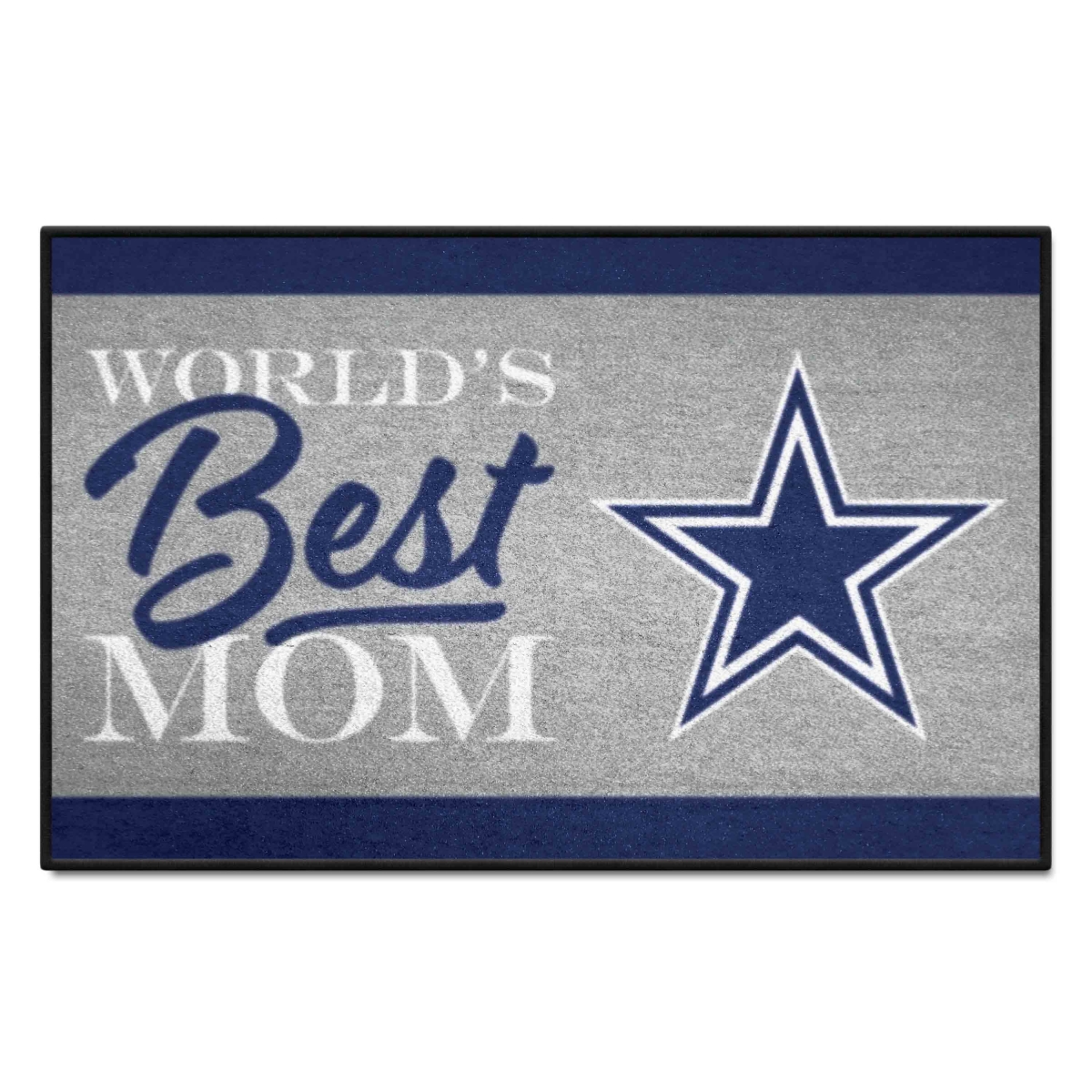 Fanmats 18024 19 x 30 in. Dallas Cowboys Worlds Best Mom Starter Mat Accent Rug&#44; Blue