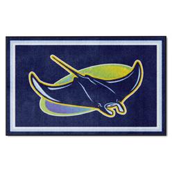 Fanmats 28856 4 x 6 ft. Tampa Bay Rays Plush Area Rug&#44; Navy Blue
