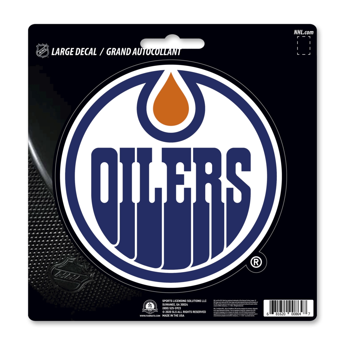 Fanmats 30798 8 x 8 in. Edmonton Oilers Large Decal Sticker&#44; Blue