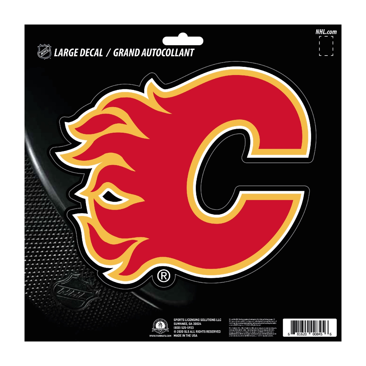 Fanmats 30780 8 x 8 in. Calgary Flames Large Decal Sticker&#44; Red