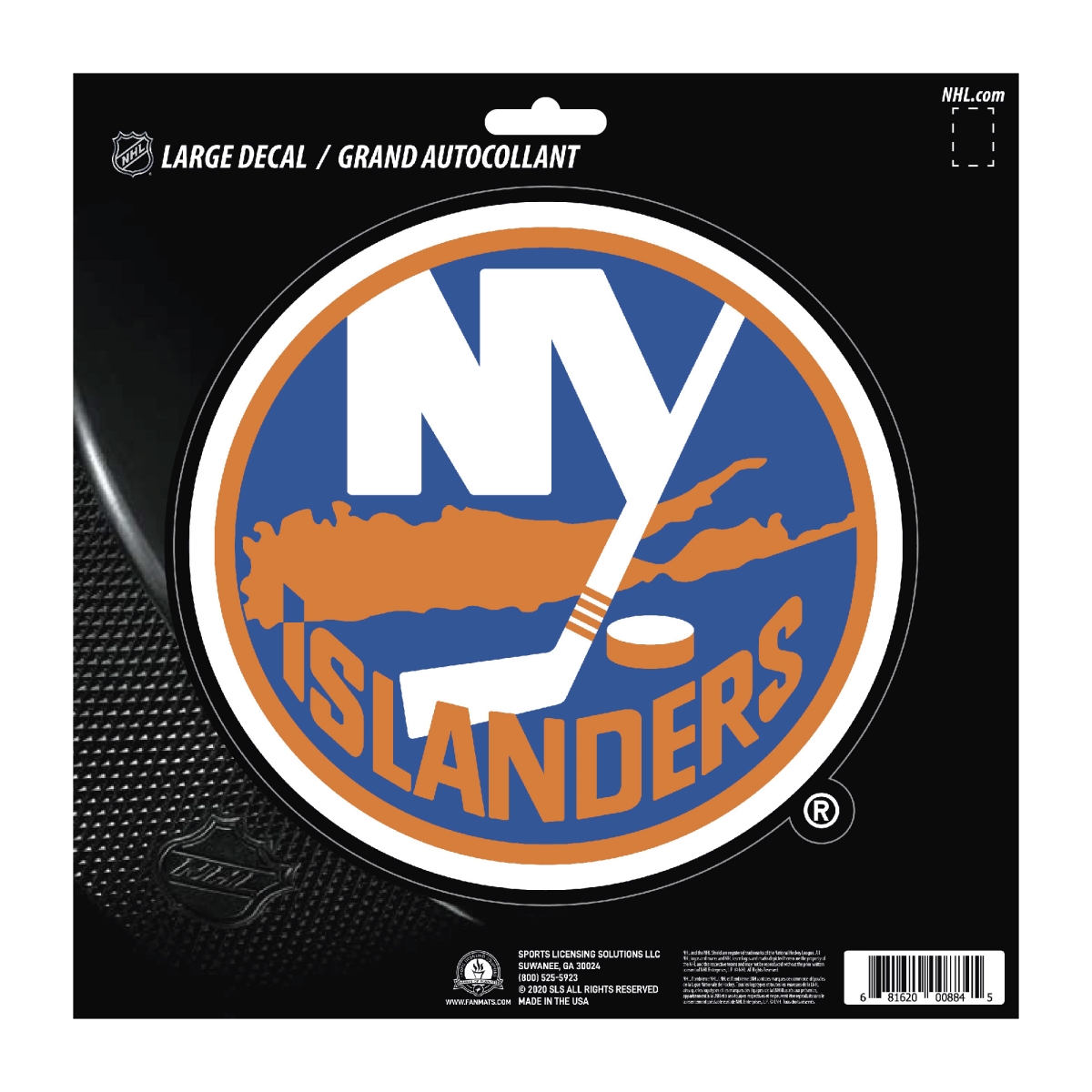 Fanmats 30816 8 x 8 in.   York Islanders Large Decal Sticker&#44; Blue