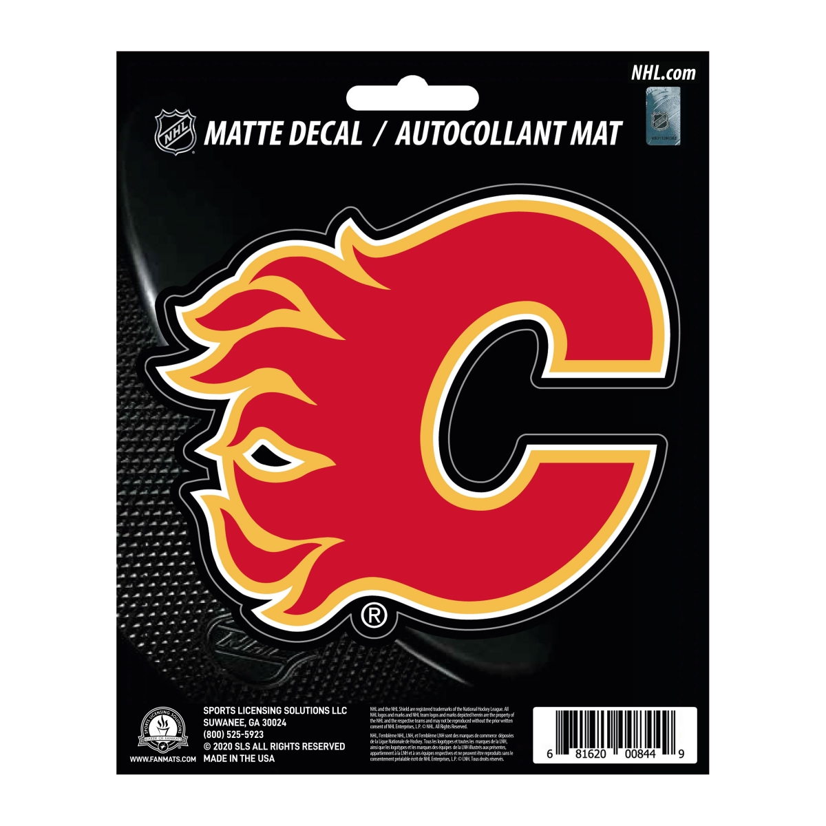 Fanmats 30779 5 x 6.25 in. Calgary Flames Matte Decal Sticker&#44; Red