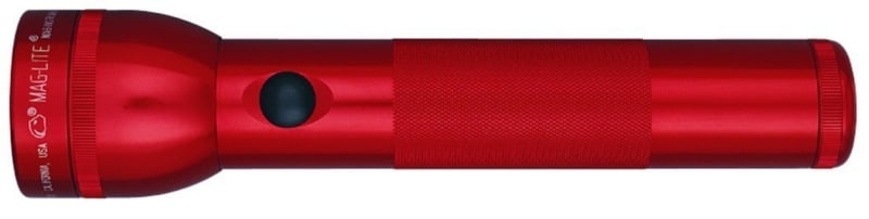 Mag Lite Mag-Lite 459-S2D035 Red 2 D Cell Mag-Lite Flashlight With Display B