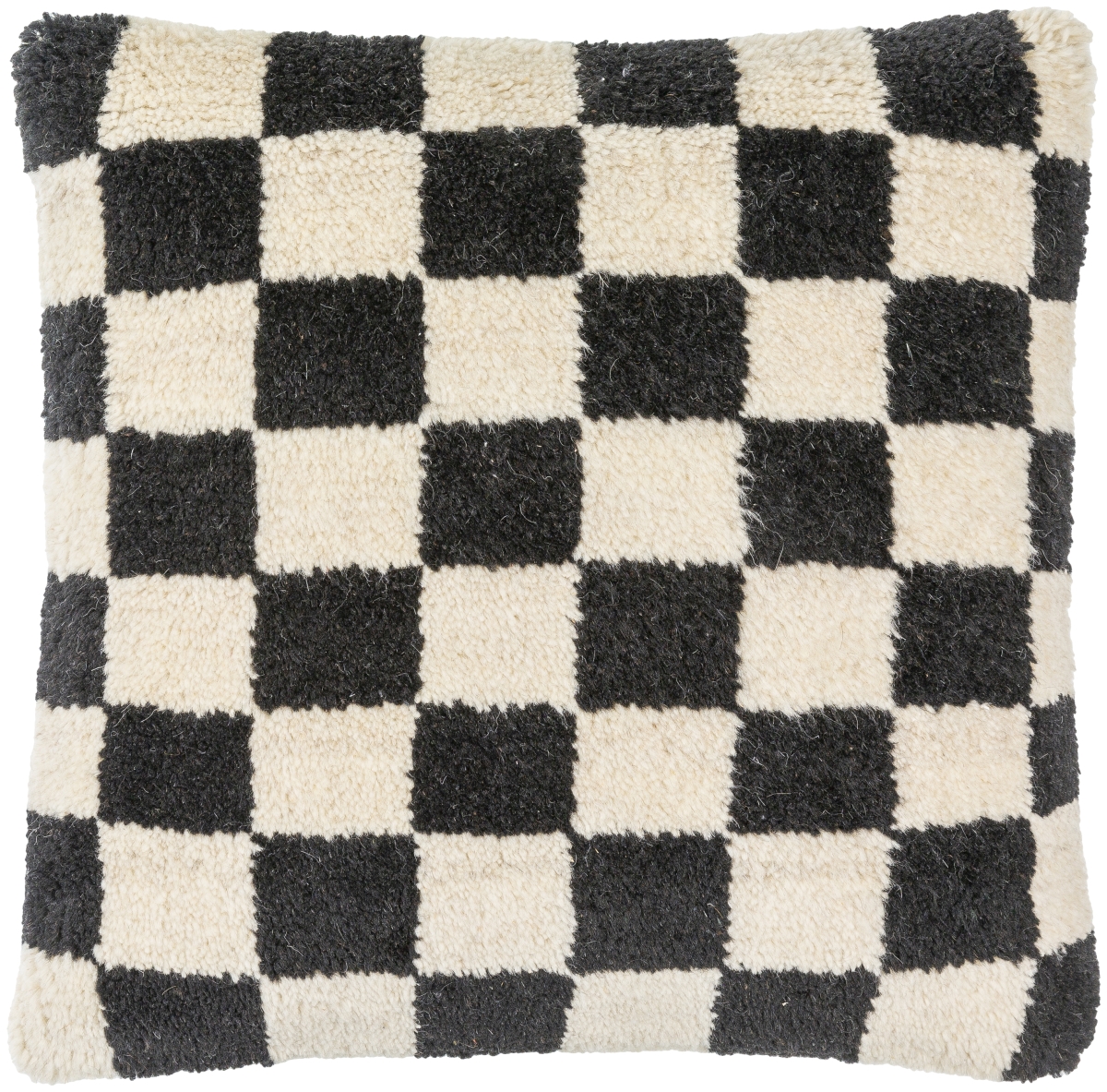 Livabliss LUK002-2020 20 x 20 in. Lukas Accent Square Pillow&#44; Ivory & Black