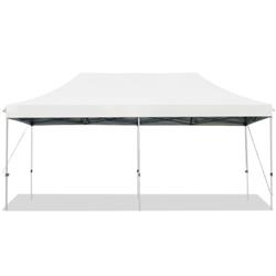 Total Tactic NP10417WH 10 x 20 ft. Adjustable Folding Heavy Duty Sun Shelter with Carrying Bag&#44; White