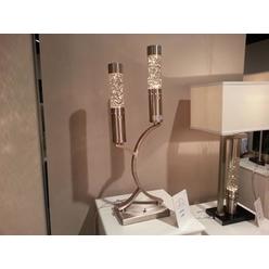 Home Elegance Homelegance  Annalina Collection Table Lamp&#44; Glass & Satin Nickel Metal - 9.5 x 6 x 30 in.