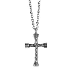Dicksons 32-6787 Necklace Antique Rope Cross 24Inch