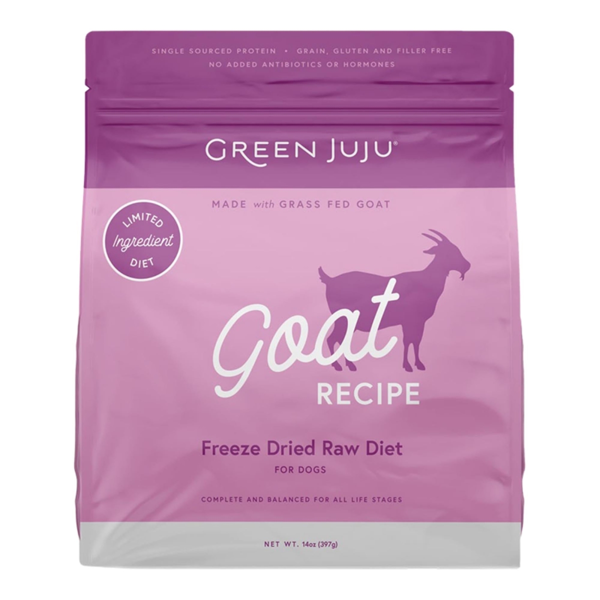 Green Juju 850021512385 14 oz Dog Freeze-Dried Food - Raw Goat