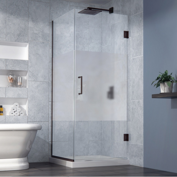 Dreamline Shen 24300300f Hfr 06 Unidoor Plus 30 3 8 In W Dreamline Shen 24300300f Hfr 06 Unidoor Plus 30 3 8 In W X D 72 H Hinged Shower Enclosure 44 Half Frosted Gl