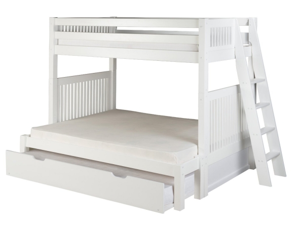 Eco Flex C1713l Tr Camaflexi Twin Over Full Bunk Bed Eco Flex C1713l Tr Camaflexi Twin Over Full Bunk Bed Mission Headboard Lateral Angle Ladder With Trundle White Finish