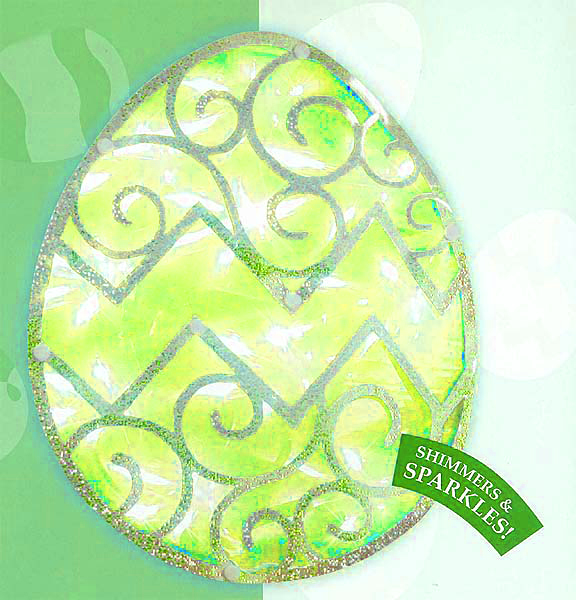 Northlight 12 In Lighted Green Easter Egg Window Silhouette