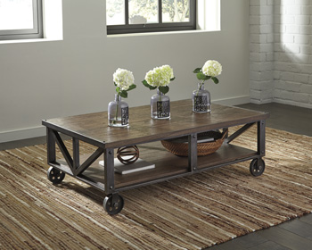 Ashley T870 0 Signature Design Stationary Zenfield Rectangular Ashley T870 0 Signature Design Stationary Zenfield Rectangular Tail Table Medium Brown