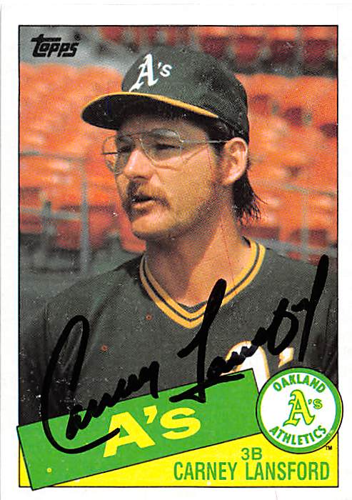 121661 Oakland Athletics 1985 Topps No 422 Carney Lansford