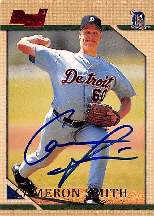191406 Detroit Tigers Ft 1996 Bowman First No 182 Cameron Smith Autographed Baseball Card
