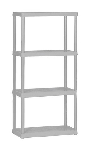Keter Tier Plastic Storage Shelf Gracious Living 91064 1c 90 12 X 24 48 In 4 Tier