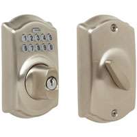 Schlage Lock 7064801 Electronic Deadbolt Satin Nickel