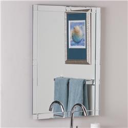 Decor Wonderland Ssm414 1h Miami Modern Bathroom Mirror Silver