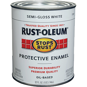 Rust Oleum Corp 7797502 1 Quart Semi Gloss White Stops