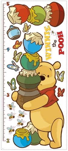 Roomates Roommate Rmk1501gc Pooh And Friends Growth Chart