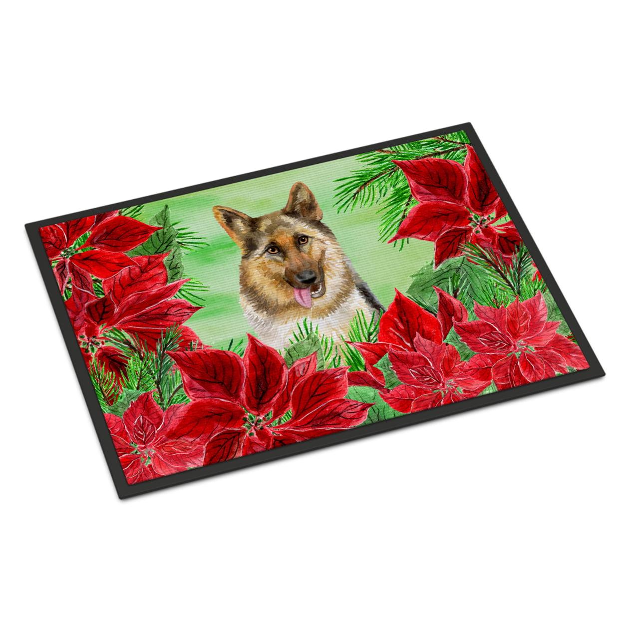 Caroline S Treasures Ck1302jmat German Shepherd Poinsettas