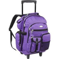 Book Bag On Wheels Better Than A Brand Deluxe Wheeled Backpack Dark Purple