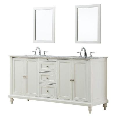 Direct Vanity Sink 70 Inch Clic Double Bathroom Chesterfield J International Clic 70 In Pearl White Double Vanity With Carrara