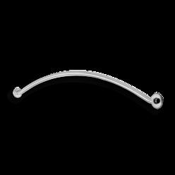 Curved 78 To 84 Inch Shower Curtain Rod Gsi Homestyles 1 In Diameter Curved Shower Curtain Rod 44 72
