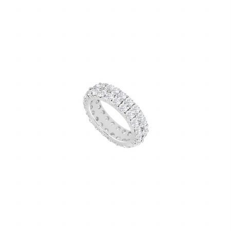 Fine Jewelry Vault UB18WR400D169-10-101RS9.5 4 CT Diamond Eternity Band in 18K White Gold Fourth & Fifth Wedding Anniversary Ring - Size 9.5