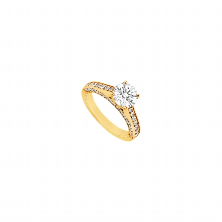 Fine Jewelry Vault UBJ7170Y14D-101RS9 Diamond Engagement Ring 14K Yellow Gold&#44; 1.25 CT - Size 9