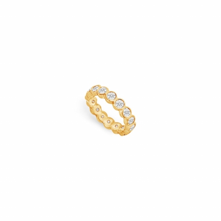 Fine Jewelry Vault UB18YR150D210-5-101RS5.5 1.5 CT Diamond Eternity Band in 18K Yellow GoldSecond Diamond Anniversary Rings - Size 5.5