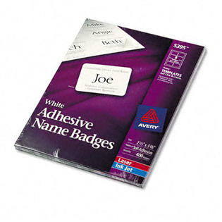 avery 5395 self adhesive name badge labels plain style 2 1 3 x 3